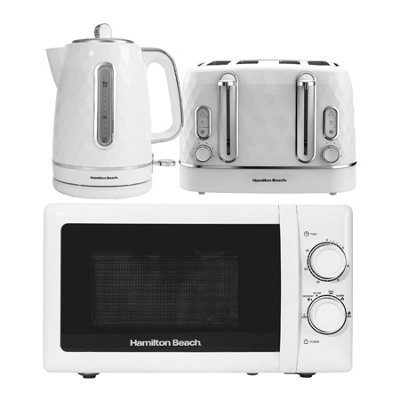 Hamilton BeachKettle4 Slice Toaster & Microwave SetDiamondWhite from B&Q