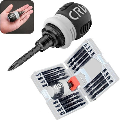 Ebuyergate 34 Pcs Precision Screwdriver Bit Set Magnetic Ratchet Handle Multi-Bit Repair