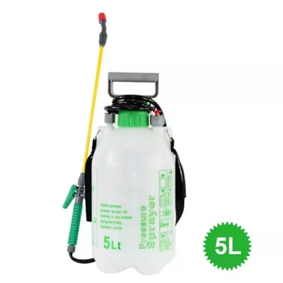 Ebuyergate 5L Garden Pressure Sprayer Portable Hand Pump Chemical Weed Spray Bottle from B&Q