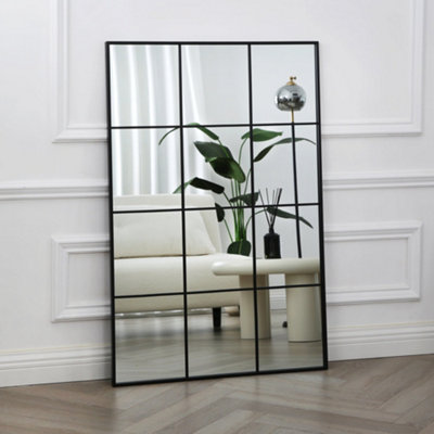 AionWindow Mirror With Rectangular Black Frame120X80 from B&Q