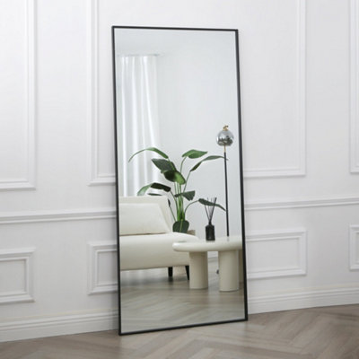 B&Q Anax - Full Length Mirror With Frame - 180X80 Black