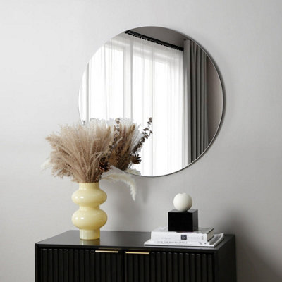 Home Garden Direct Unisex Clear Levico Frameless Round Wall Mirror 70X70cm In | : 70X70 Cm - Image 5