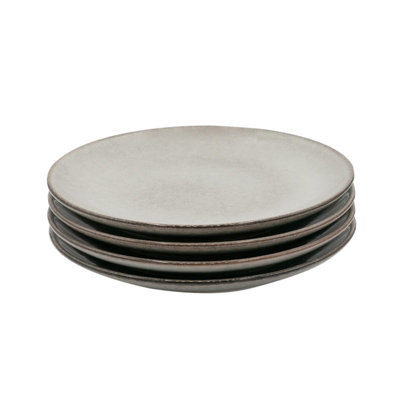 Cooks Professional - K104 Side Plate Set - Ceramic Stoneware - 4 Piece - 11cm - Grey - Image 4