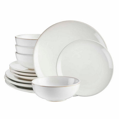 Cooks Professional White Nordic Stoneware 12 Piece Dinner Set | - Image 5