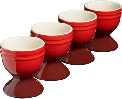 Rackhams Red 4 Piece Egg Cup Set | - Image 5