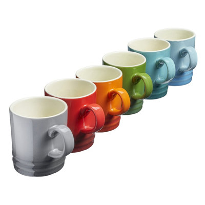 Cooks Professional 6 Piece Colourful Stoneware Mug SetDishwasher Safe Tea Coffee Drinking Cups 350Ml CapacityMulticolour from B&Q