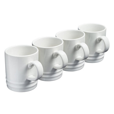 Cooks Professional White 4 Piece Mug Set | 350Ml | - Image 5