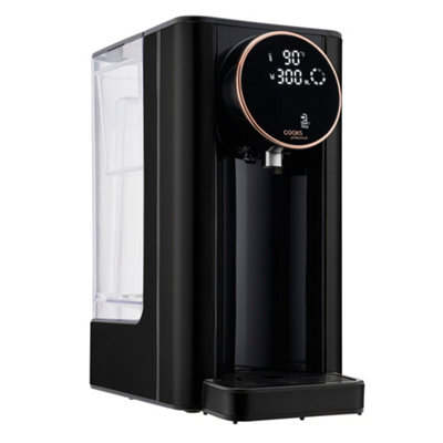 Cooks Professional Black/Gold Instant Hot Water Dispenser Boiler Kettle Fast Boil Machine 2600W Rose 2.7L