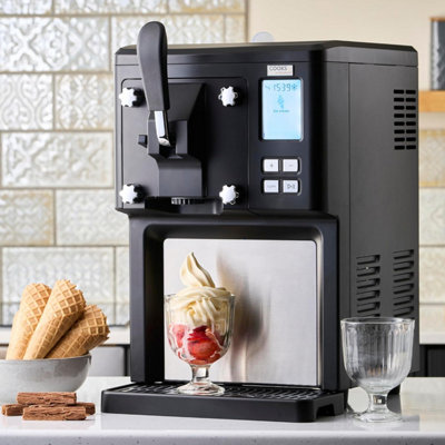 Cooks Professional Digital Luxury Soft Serve Ice Cream Maker 1.5L With Self-Cooling Compressor & Auto Cleaning from B&Q