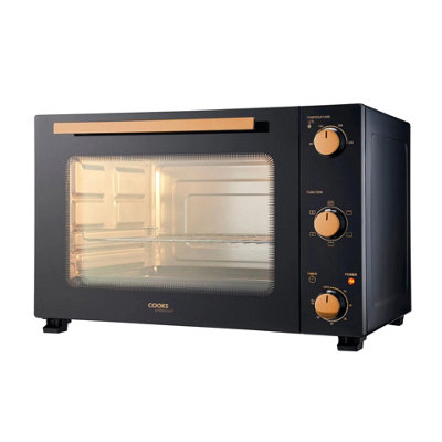 Cooks Professional 48L Mini OvenElectric Multifunction Countertop Grill Cooker With Adjustable Temp & TimerBlack & Copper from B&Q