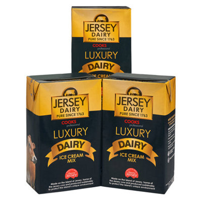 Cooks Professional Jersey Luxury Ice Cream MixSoft Serve Creamy Vanilla Taste Icecream Mixture3 X 1L from B&Q