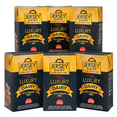 Cooks Professional Jersey Luxury Ice Cream MixSoft Serve Creamy Vanilla Taste Icecream Mixture6 X 1L from B&Q