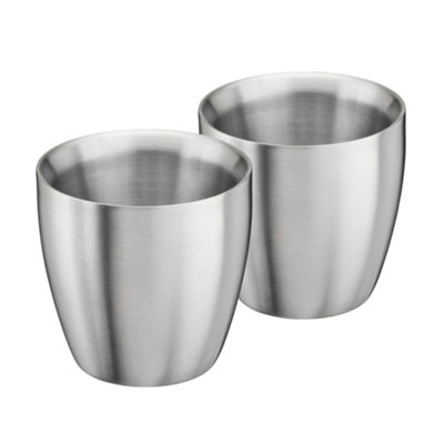 Cooks Professional Insulated Espresso Cups | Pack Of 2 | Silver - Image 5