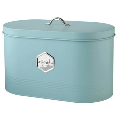 Cooks Professional Unisex Blue Bread Bin Metal Kitchen Storage Canister With Silver Nameplate In - Image 5