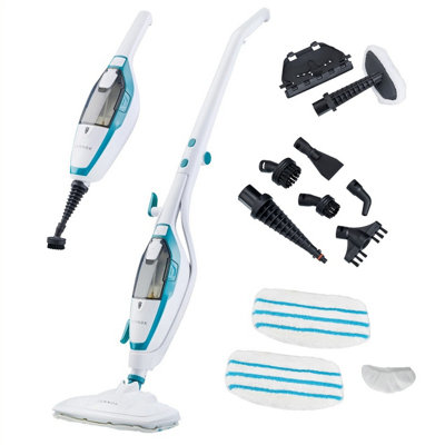Cooks Professional Zennox Multifunctional Steam Mop Cleaner For Hard FloorsCarpetsRugsWorktopsTiles & MoreUpright Or Handheld Modes from B&Q