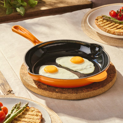 Cooks Professional Orange Cast Iron Frying Pan | - Image 6