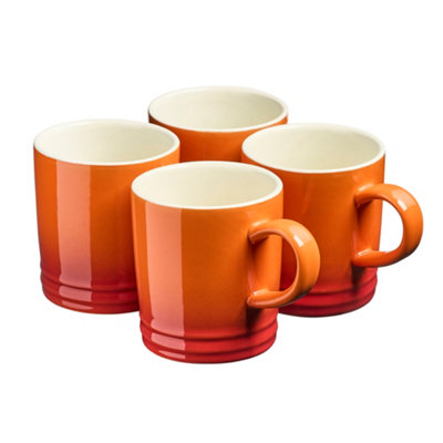 Cooks Professional 4 Piece Mug Set 240Ml - Orange, Orange - Image 6