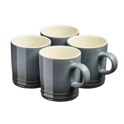 Cooks Professional Unisex Grey 4 Piece Colourful Tea Coffee Stoneware Midi Mug Set 240Ml In - Image 6
