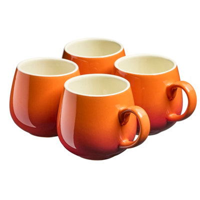 Cooks Professional (Orange) Set Of 4 Stoneware Mugs 350Ml - Image 6