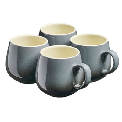Cooks Professional Unisex Grey 4Pc Colourful Round Tea Coffee Mug Set - 350Ml In - Image 6