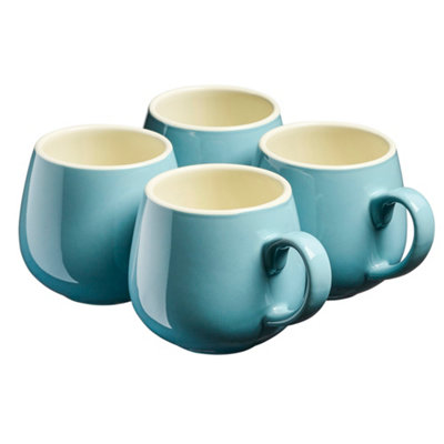 Cooks Professional Unisex Blue 4Pc Colourful Round Tea Coffee Mug Set - 350Ml In - Image 6
