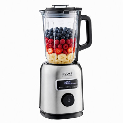 Cooks Professional 1400W Digital Power Blender With 1.7L Capacity, 10 Speeds, Stainless Steel Body & 3 Programmes - Silver