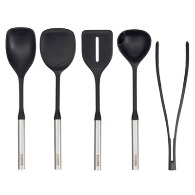 Rackhams 5 Piece Silicone Utensil Set With Stainless Steel Handles - Image 6