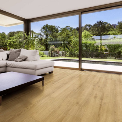 Embrace Pro Laminate Flooring Bruges Oak Ac5 0792 from B&Q