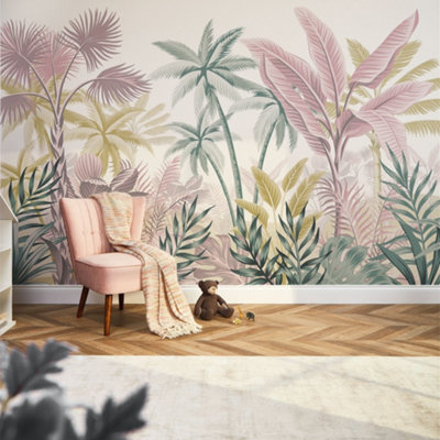 I Love Wallpaper Jungle Escape Mural In Multicoloured (450Cm X 240Cm) from B&Q