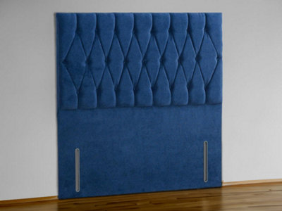  - Matera Floor Standing  Upholstered Headboard 6Ft Super KingPlush Marine