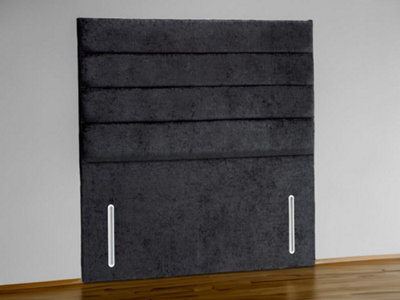  - Sorrento Floor Standing Upholstered Headboard 4Ft Small DoubleNaples Black