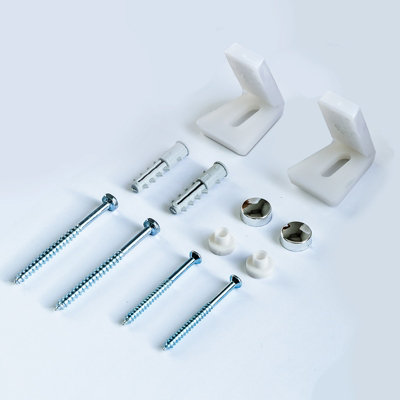 Nes Home Bathroom Angled Floor Wc Toilet Pan Bidet Side Fixing Fitting Kit Including Brackets