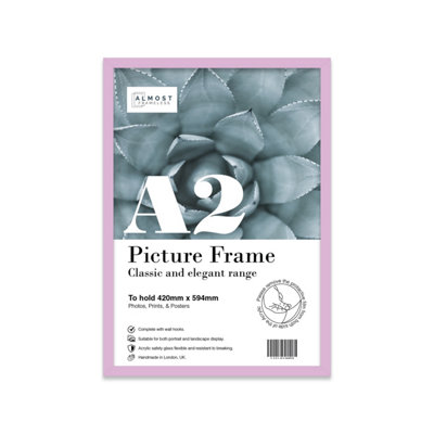 A2 Lilac Picture Frame Fits A2 (42 X 59.4Cm16.5 X 23.4In) PosterPhotoArtworkOr Print. from B&Q