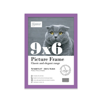 9X6 Purple Picture Frame (22.9 X 15.2Cm) PosterPhotoArtworkGallery Wall Or Print from B&Q