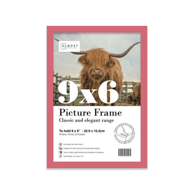 9X6 Pink Picture Frame (22.9 X 15.2Cm) PosterPhotoArtworkGallery Wall Or Print from B&Q