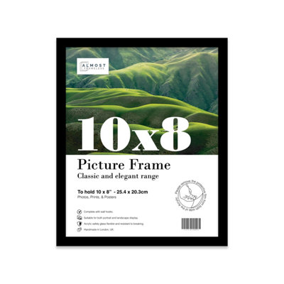 10X8 Black Picture Frame (25.4 X 20.3Cm) PosterPhotoArtworkGallery Wall Or Print from B&Q
