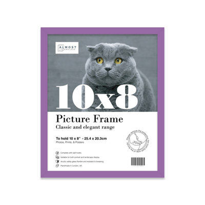 10X8 Purple Picture Frame (25.4 X 20.3Cm) PosterPhotoArtworkGallery Wall Or Print from B&Q
