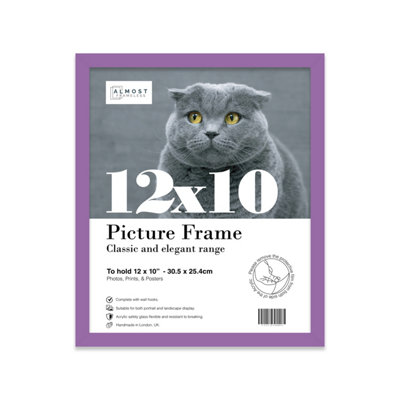 12X10 Purple Picture Frame (30.5 X 25.4Cm) PosterPhotoArtworkGallery Wall Or Print from B&Q