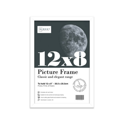 12X8 White Picture Frame (30.5 X 20.3Cm) PosterPhotoArtworkGallery Wall Or Print from B&Q