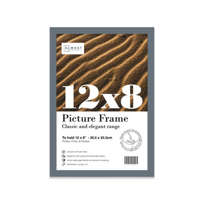 12X8 Grey Picture Frame (30.5 X 20.3Cm) PosterPhotoArtworkGallery Wall Or Print from B&Q