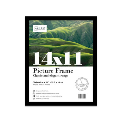 14X11 Black Picture Frame (35.6 X 27.9Cm) PosterPhotoArtworkGallery Wall Or Print from B&Q