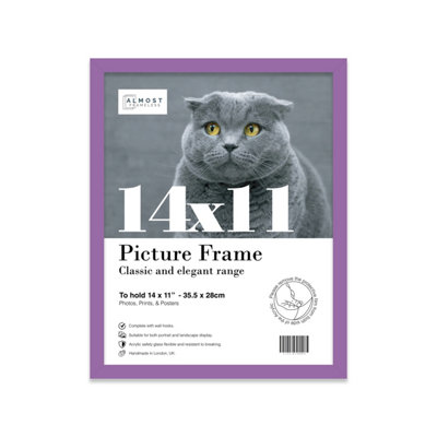 14X11 Purple Picture Frame (35.6 X 27.9Cm) PosterPhotoArtworkGallery Wall Or Print from B&Q
