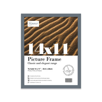 14X11 Grey Picture Frame (35.6 X 27.9Cm) PosterPhotoArtworkGallery Wall Or Print from B&Q