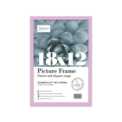 18X12 Lilac Picture Frame (45.7 X 30.5Cm) PosterPhotoArtworkGallery Wall Or Print from B&Q