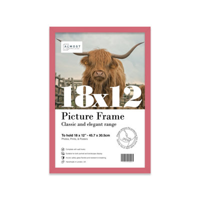 18X12 Pink Picture Frame (45.7 X 30.5Cm) PosterPhotoArtworkGallery Wall Or Print from B&Q