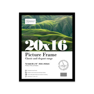 20X16 Black Picture Frame (40.6 X 50.8Cm) PosterPhotoArtworkGallery Wall Or Print from B&Q