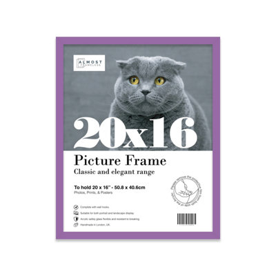 20X16 Purple Picture Frame (40.6 X 50.8Cm) PosterPhotoArtworkGallery Wall Or Print from B&Q