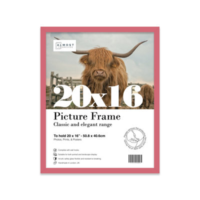 20X16 Pink Picture Frame (40.6 X 50.8Cm) PosterPhotoArtworkGallery Wall Or Print from B&Q