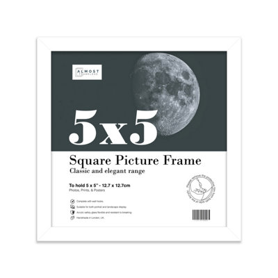 5X5 White Picture Frame (12.7 X 12.7Cm) PosterPhotoArtworkGallery Wall Or Print from B&Q