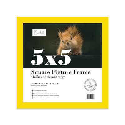 5X5 Yellow Picture Frame (12.7 X 12.7Cm) PosterPhotoArtworkGallery Wall Or Print from B&Q